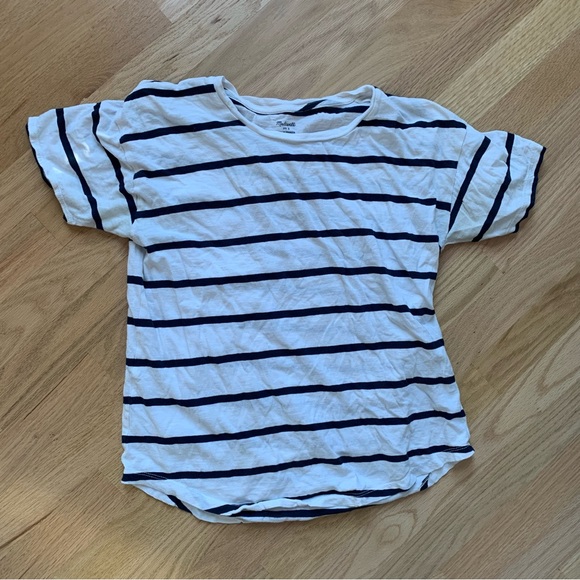 Madewell Whisper Cotton Crew Neck Tee in Creston Stripe - Picture 3 of 4